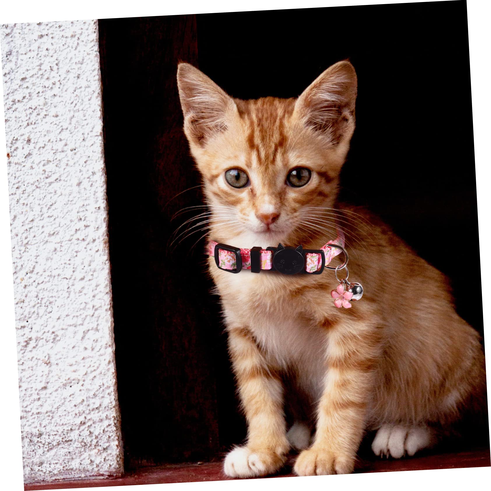 FOMIYES 3 Juegos De Collares Ajustables para Gatos Y Gatitos con Estampado De Flores De Seguridad para Uso Diario Navidad Cumpleaños Bodas 4 Unidades.