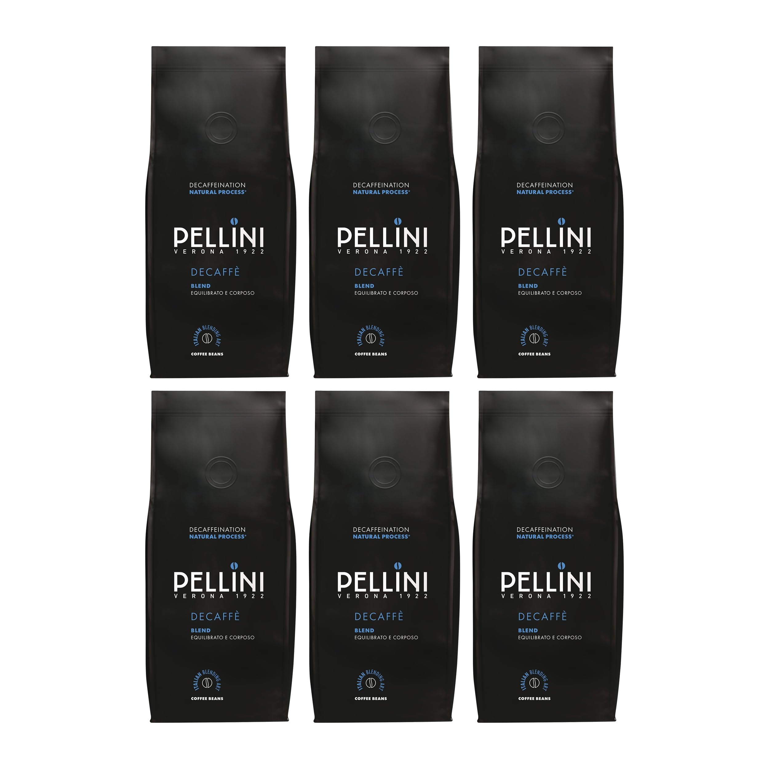 Pellini Decaffè Kaffeebohnen Italien inkl. FeinWert E-Book (6 x 200g)