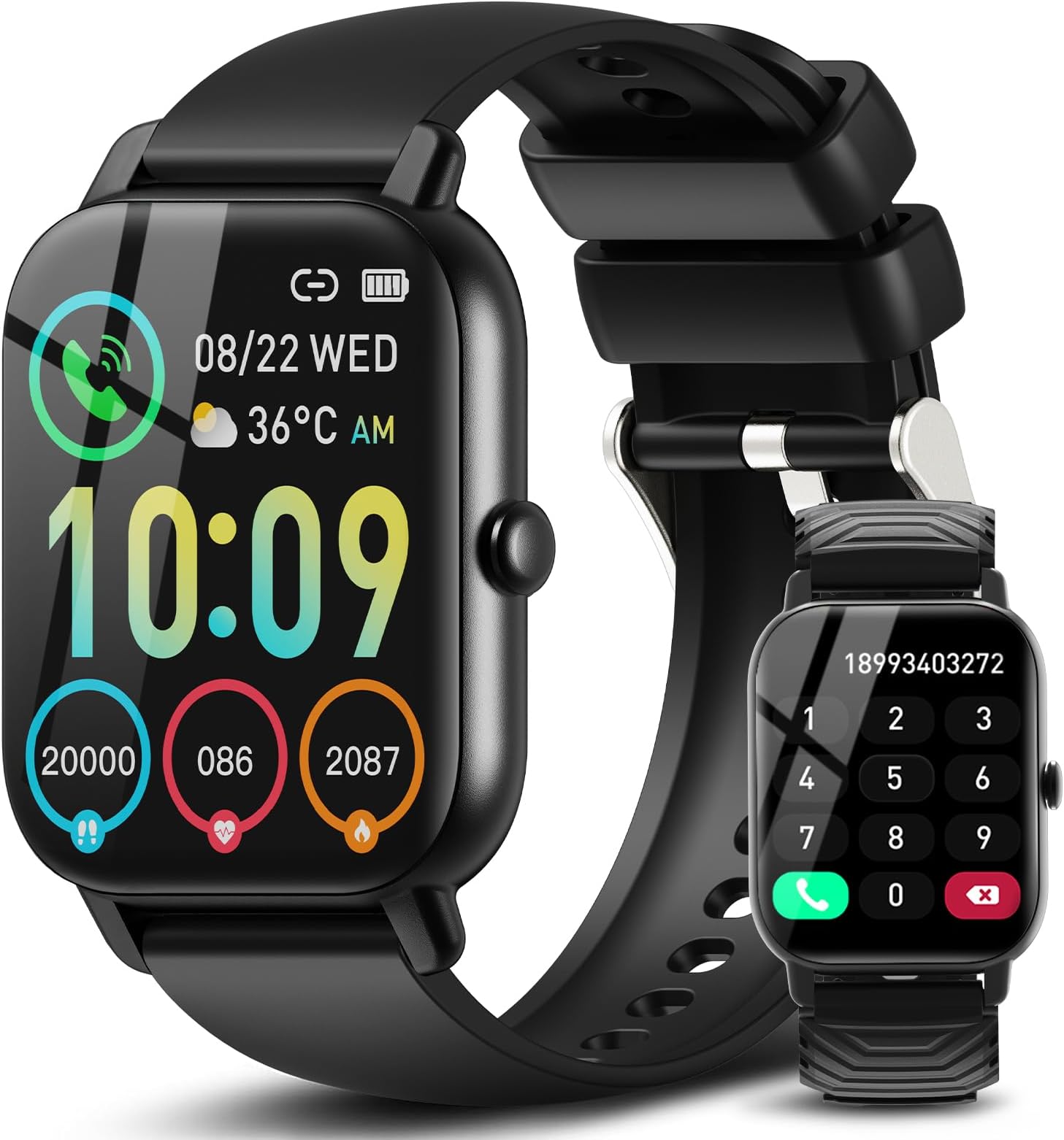 Montre Connectée Podomètre, Bracelet Connecté Etanche IP67 Smartwatch Sport Cran Couleur Femme Homme Enfant Tension Art Rielle Chronom Tre Cardiofr Que