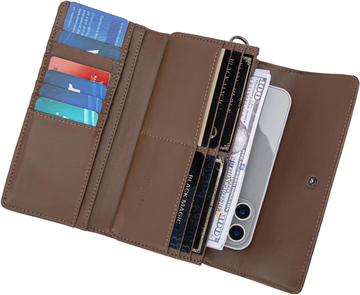 Montana West X Wrangler Western Wallets for Women Trifold Wristlet Wallets Large Capacity Women Clutch Wallet with Coin Purse - Image 5