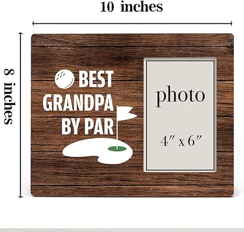 Miniatura 3 de Regalos de golf para hombres, marco de fotos para abuelo, regalos de golf para abuelo, marco rústico de madera de 8 x 10 pulgadas, montaje en pared