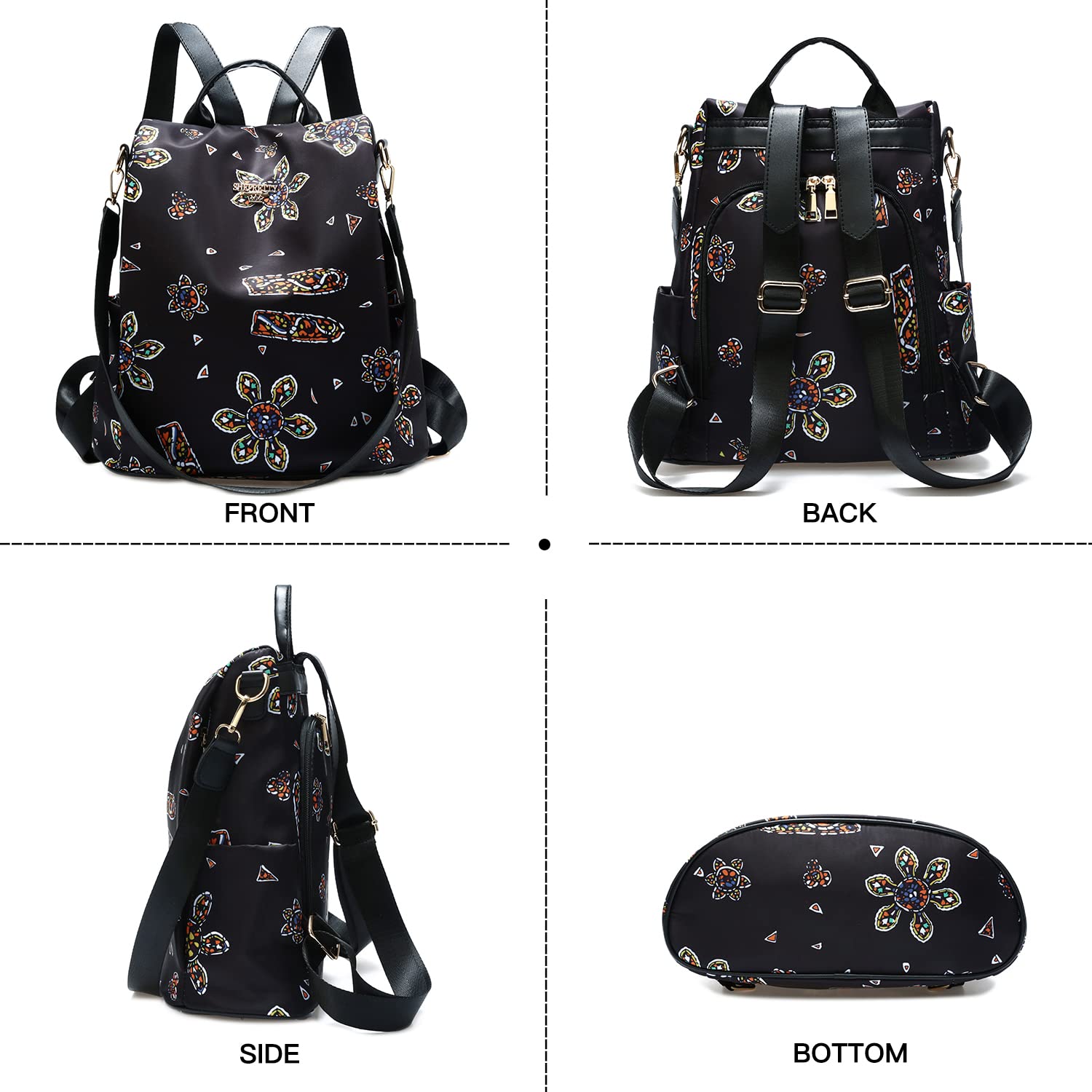 shepretty Zaino piccolo da donna Zaino Donna Borsa pelle Impermeabile casual borsetta