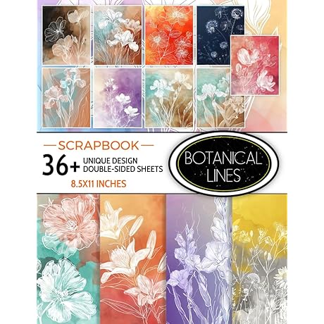 Tomo Line Botanical Lines Scrapbook Paper