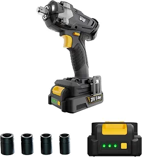 WAP Chave de Impacto à Bateria 1/2" 21V K21 CH01, com 4 Soquetes de Encaixe Quadrado