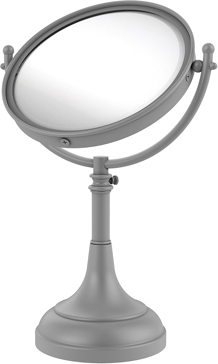 Allied Brass DM-1/4X-GLT Height Adjustable 8 Inch Vanity Top Make-Up Mirror 4X Magnification, Glokzin Teal