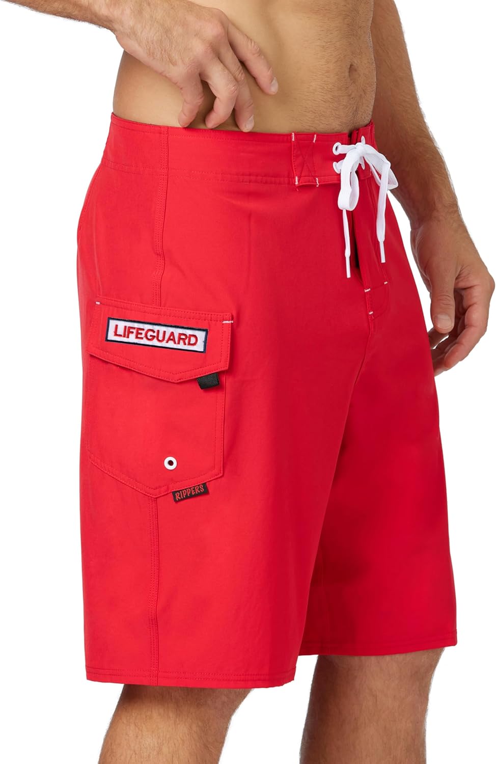 Maui Rippers Men's Lifeguard Uniform Swim Trunks Stretch Shorts 21" Outseam