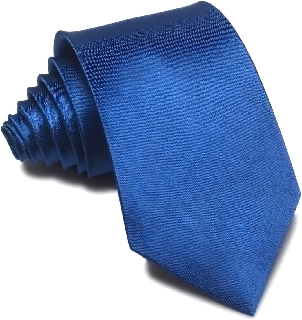 Solid Color Tie Mens Necktie for Business and Wedding 3.15 inches (8cm) wide and 56 inches(142cm) High