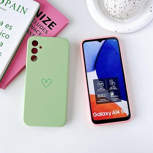 Miniatura 8 de Jmltech Funda protectora de silicona para Samsung Galaxy A14 5G, color menta Slim Fit a prueba de golpes para teléfono de mujer
