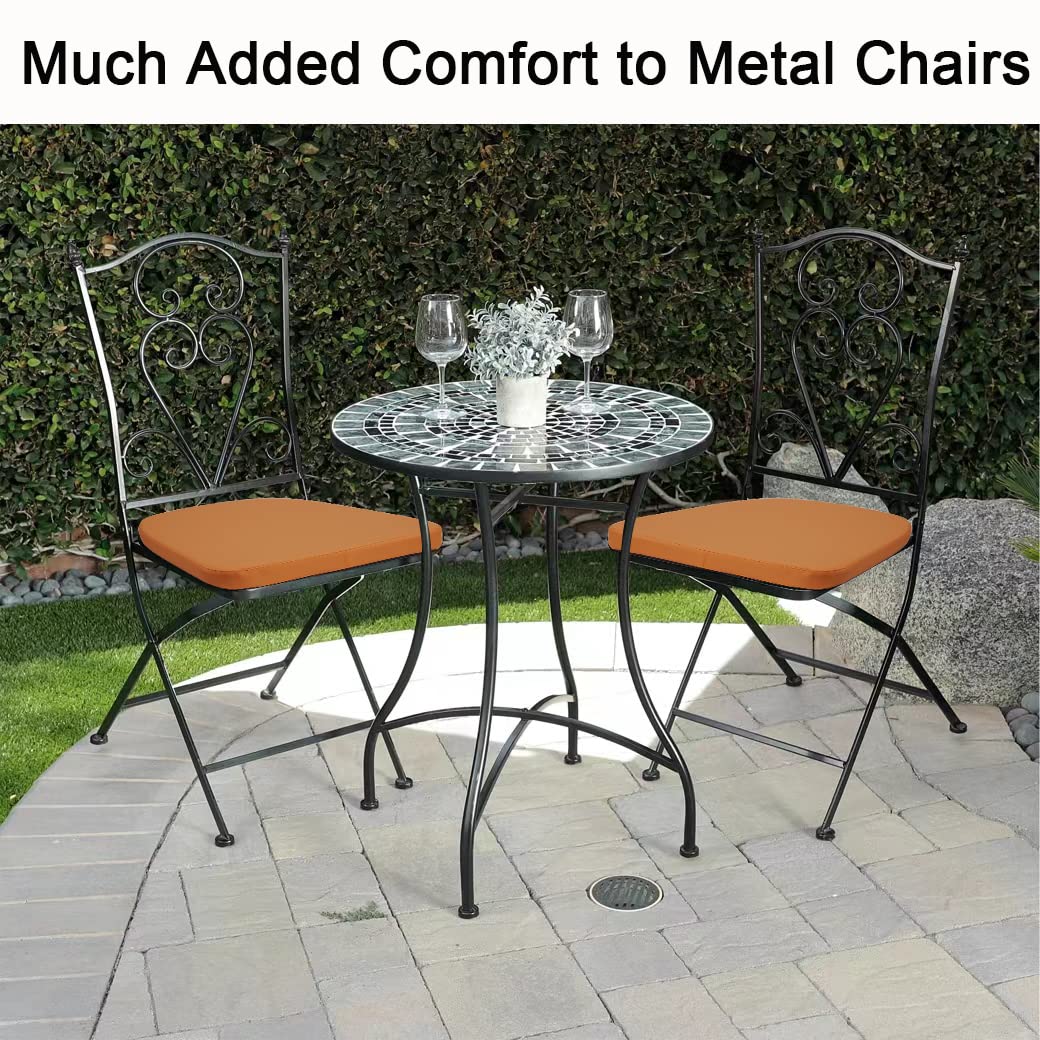 BUYUE - Cojines de metal para silla de 14 pulgadas con juego magnético de 4, almohadillas para orejas de asiento antideslizantes de piel sintética de lujo para cocina, cafetería, comedor, bistró,