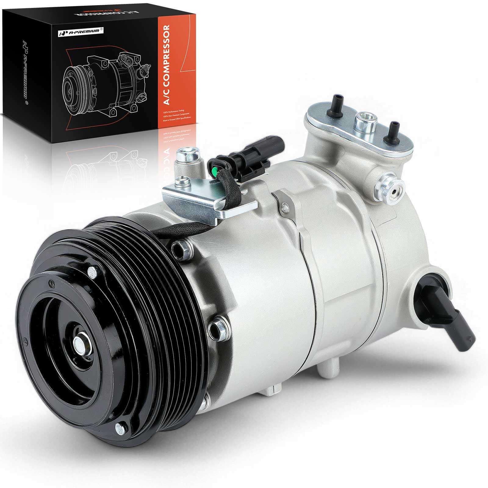 A-Premium Air Conditioner AC Compressor with Clutch Compatible with Chevrolet Camaro 2016-2021 & Cadillac CTS 2016-2019, ATS 2016-2019, 3.6L