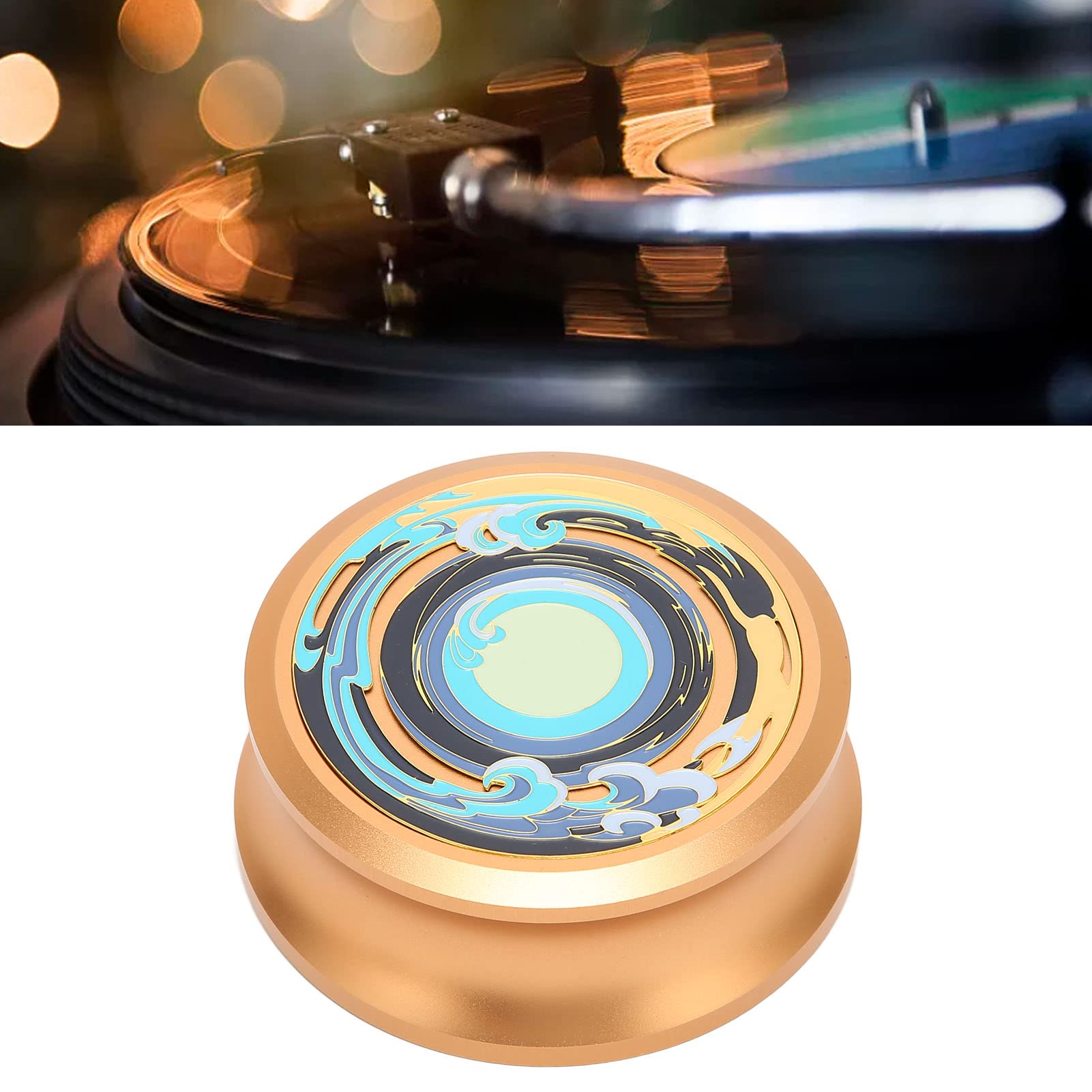 Stabilizzatore di Peso per Dischi LP, Stabilizzatore per Dischi in Vinile per Giradischi LP HiFi Morsetto per Pesi per Dischi, Stabilizzatore per Dischi LP Morsetto in Vinile per HiFi, per(oro)