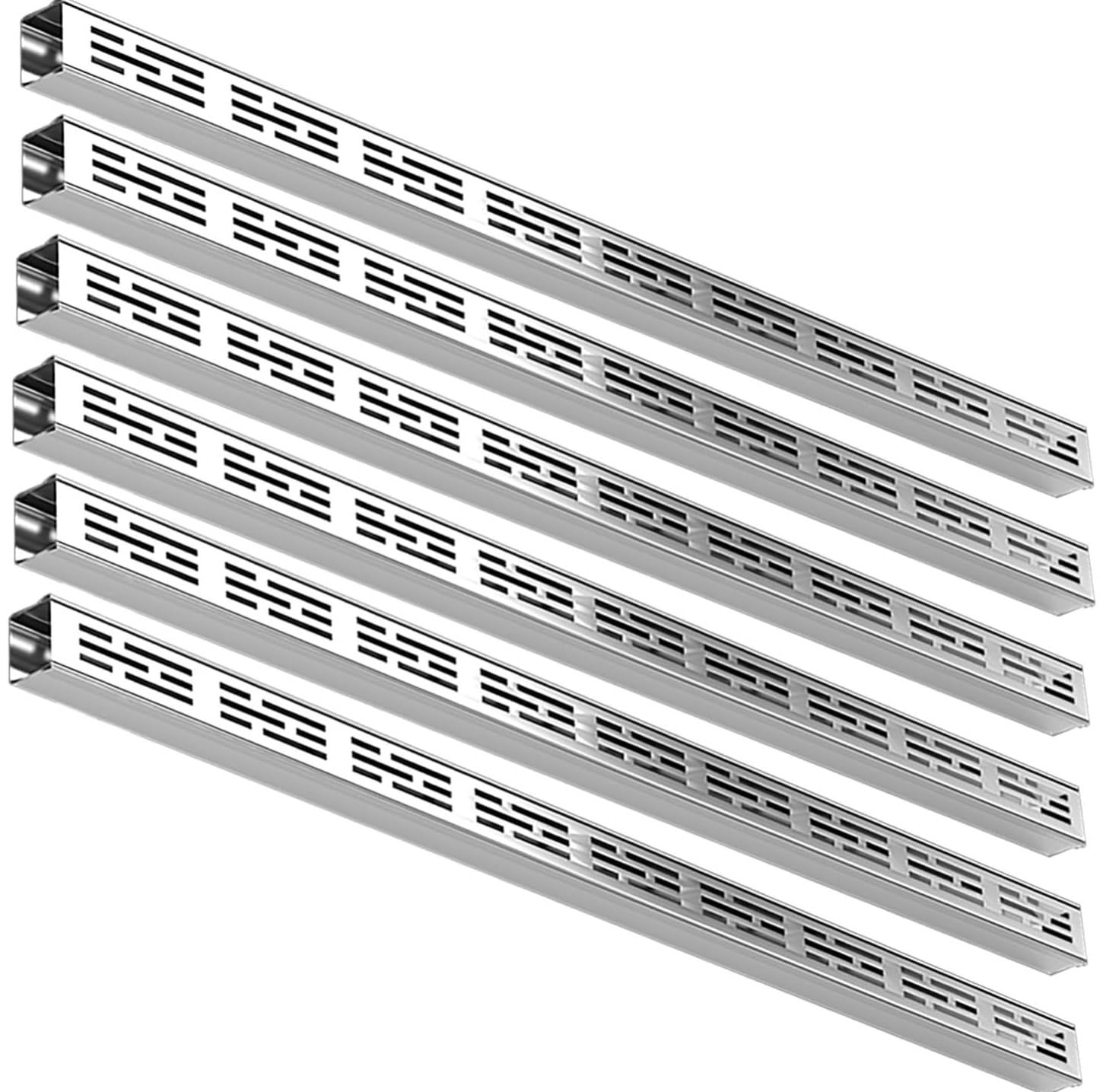 Kit de drenaje de canal de acero inoxidable, sistema de drenaje para exteriores de 1 m con rejilla de 7.8 pulgadas de ancho, incluye 6 piezas (15 x 4.1 cm) para una gestión eficiente del agua y un