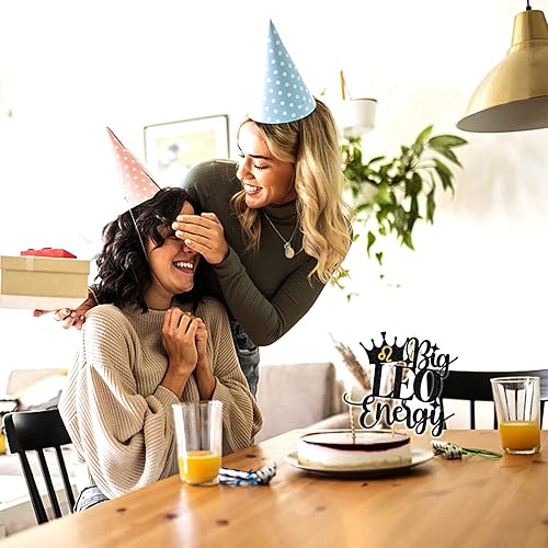 Miniatura 5 de Big Leo Energy - Decoración de pastel de feliz cumpleaños para Leo, 12 constelaciones temáticas del zodiaco suministros de decoración de fiesta de