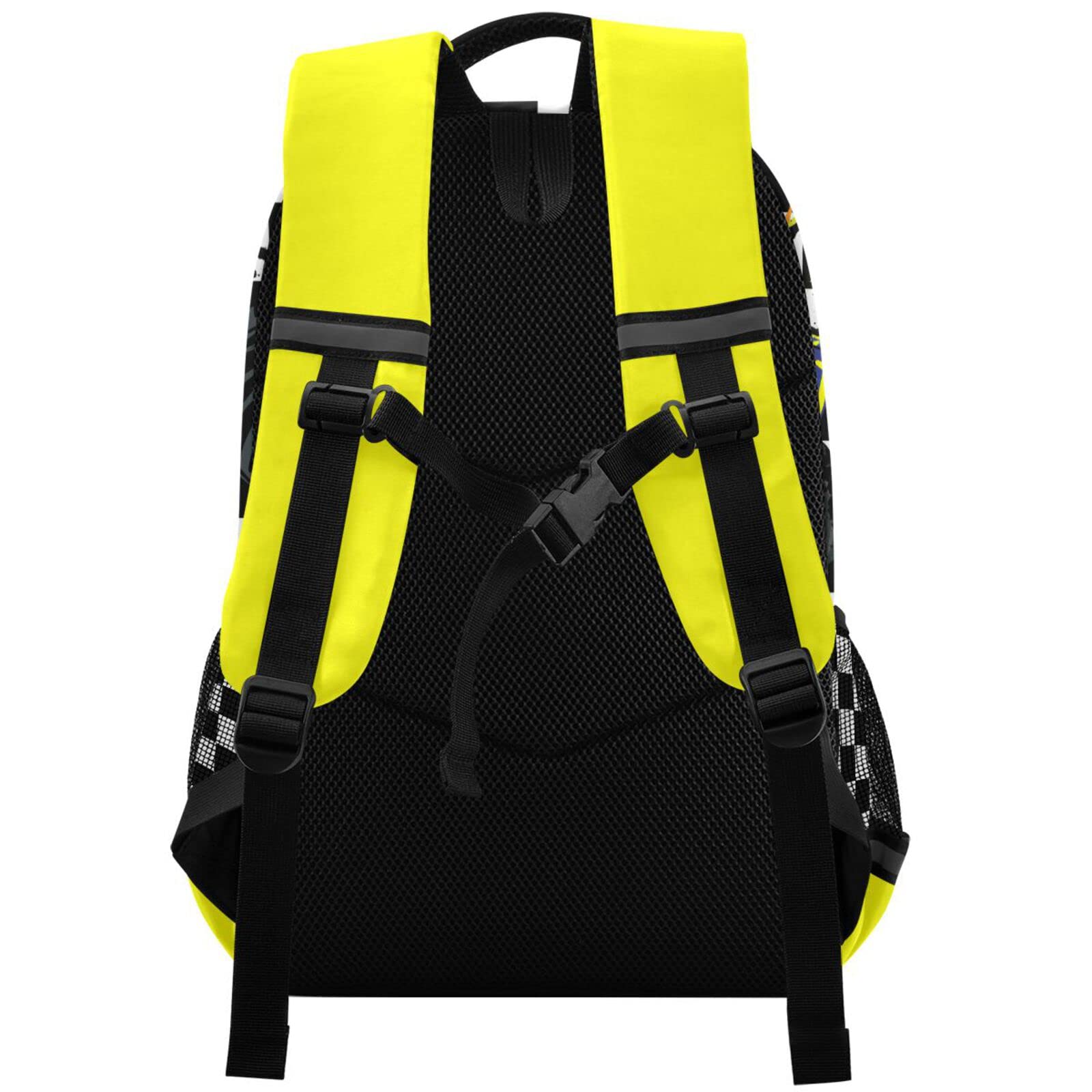 Monster Truck Backpack for Boys, Custom Kids School Bag with Reflective Strips, Large Preschool Backpac