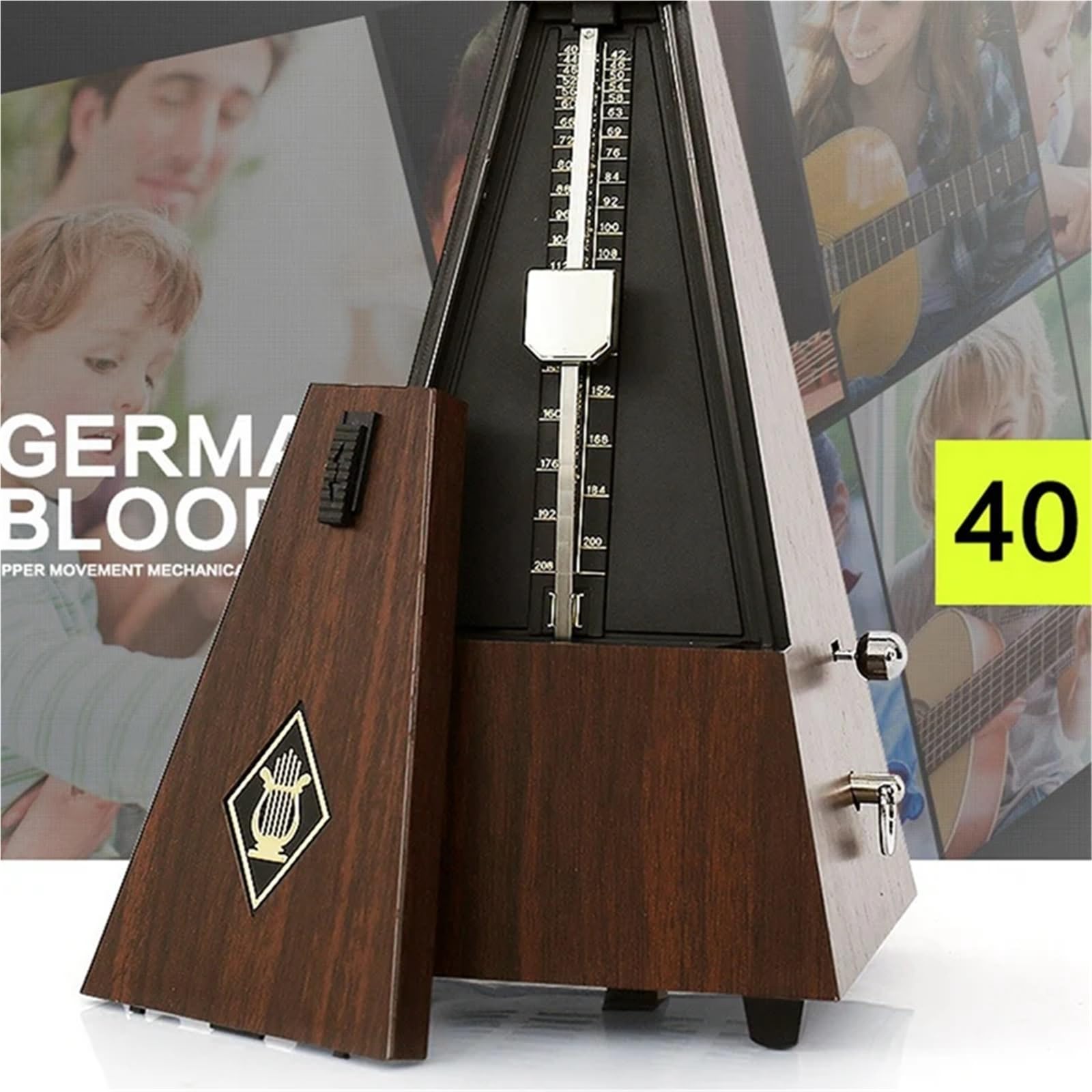 A89E retro mechaniczny metronom uniwersalny instrument muzyczny dokładność rytmiczna gitara guzheng perkusja
