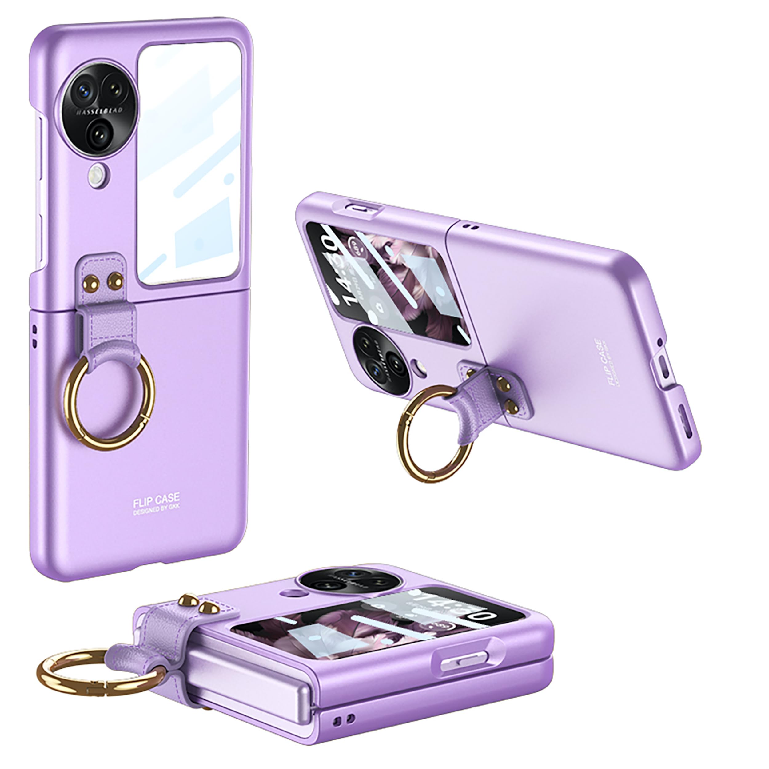 BOUNCEBACK Slim Case/Cover with Back Screen Protector & Ring Holder for Oppo Find N3 Flip 5g / Oppo Find N3 Flip 5g Case Cover -(Matte Purple | Polycarbonate) (B0CMJB7H63) Amazon Price History, Amazon Price Tracker