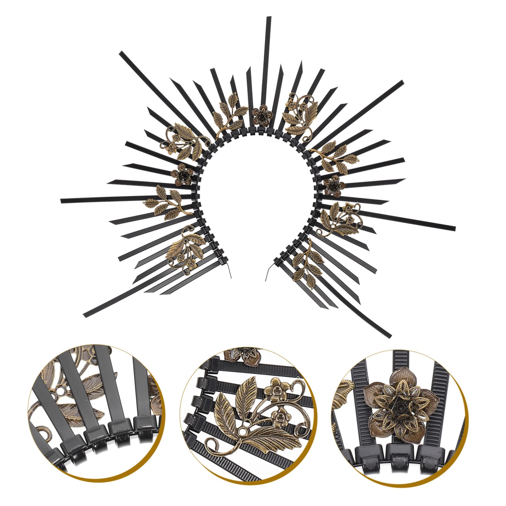 3 Opaska Halo Matki Bożej opaska na włosy opaska do włosów na imprezy metalowa opaska na głowę gwiazda dla kobiet opaski do włosów gumki do włosów ozdobna gumka do włosów maska