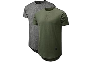 Comdecevis Men's 2 Pack Cotton Crewneck T-Shirts