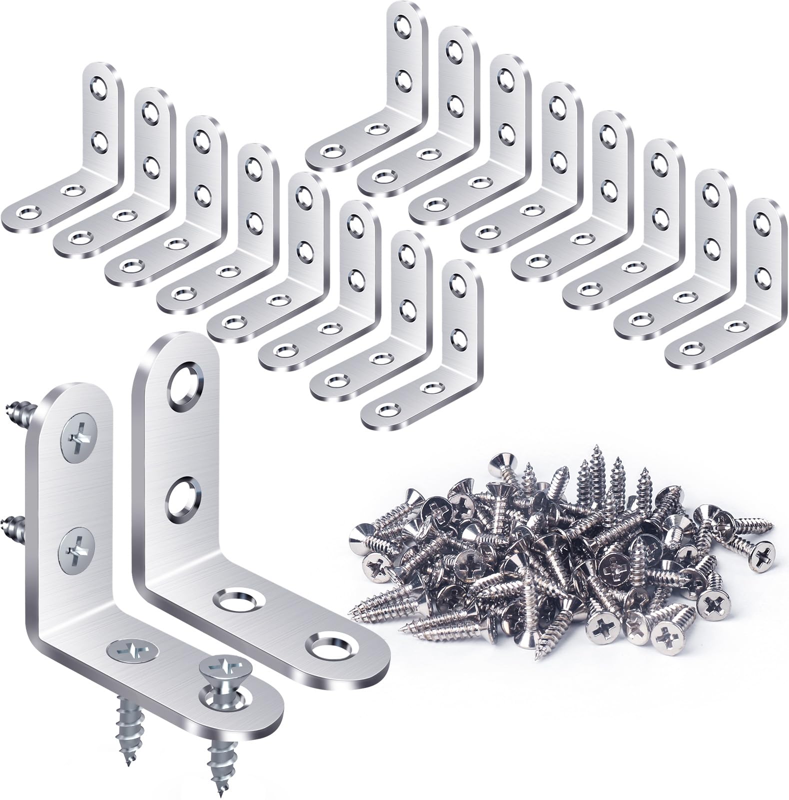 Stainless Steel L Brackets - 18 Pack -10