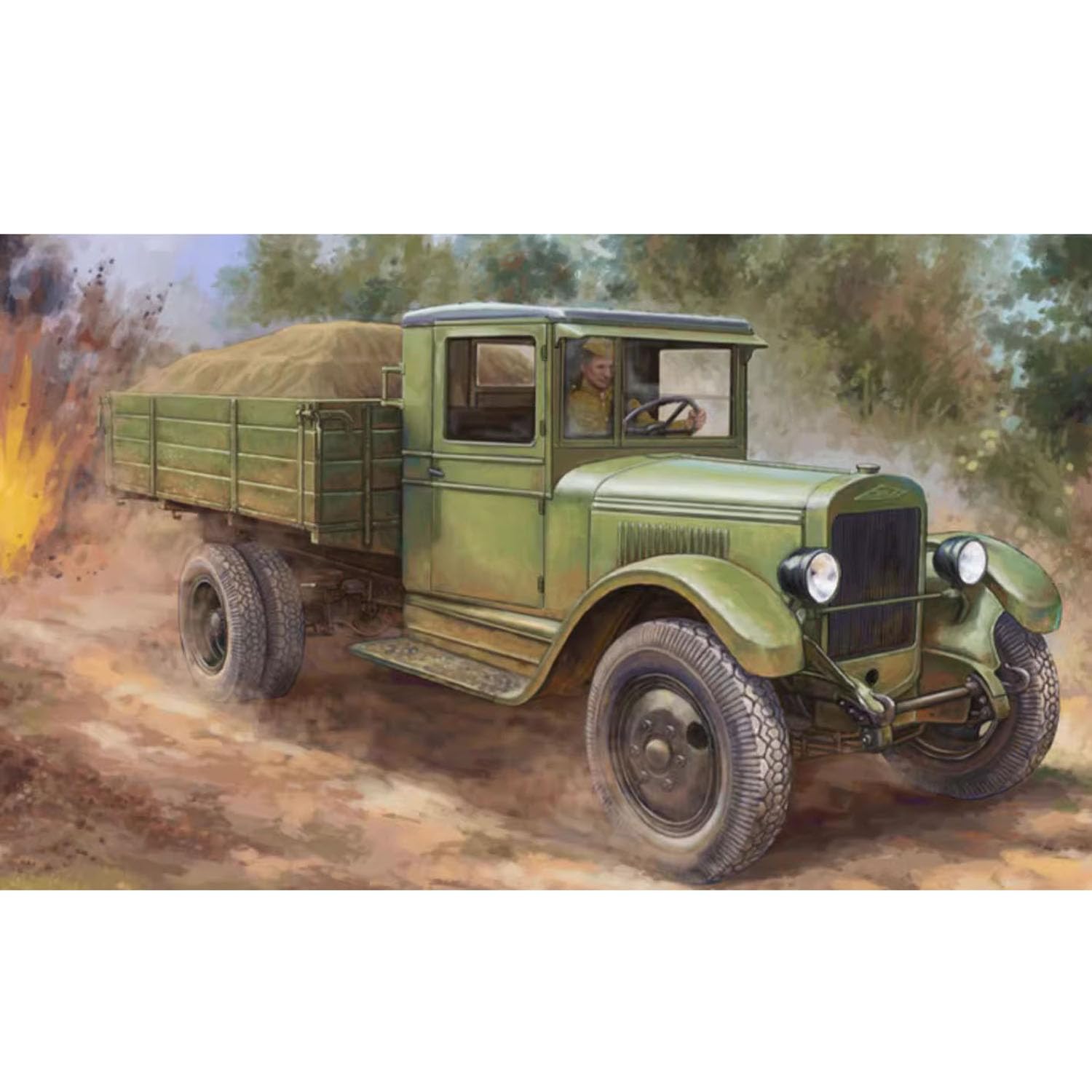 TOUCAN RC HOBBY 1/35 Russo ZIS-5 Militare Camion Veicolo Auto Kit Modello Statico