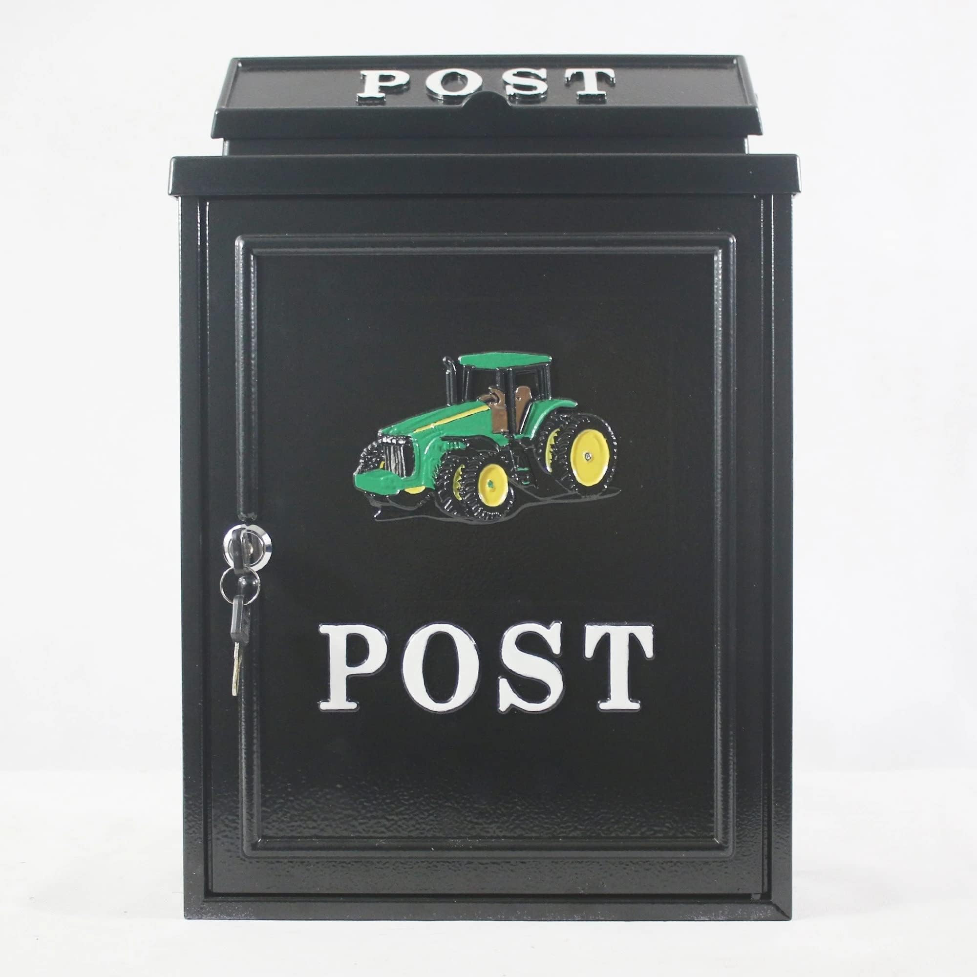 – Arboria Wall Mounted Cast Iron Mailbox Letterbox - Tractor Design