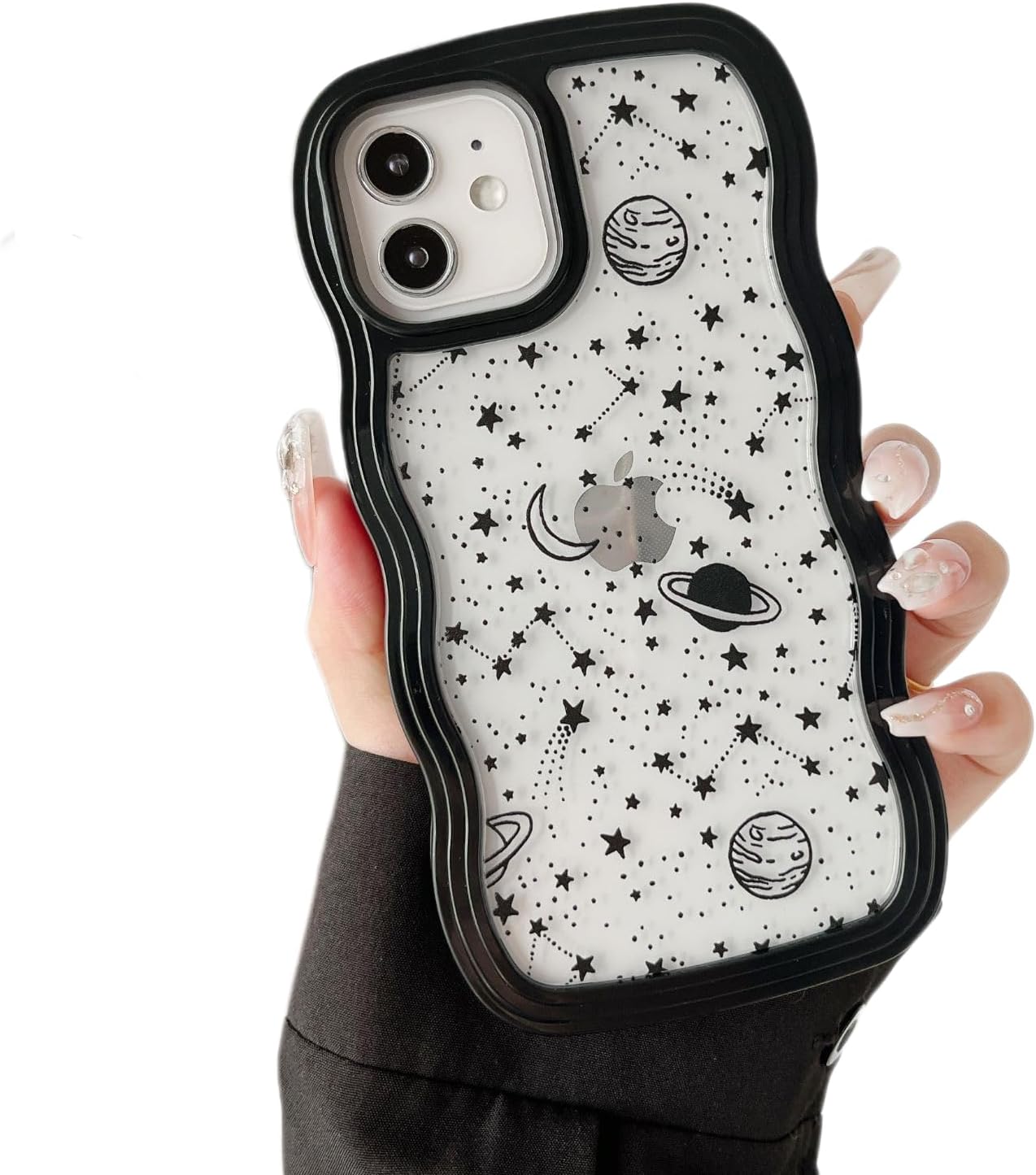 ZTOFERA Compatibile con iPhone 12 Pro Max, custodia in silicone antiurto per ragazze, trasparente, motivo graffiti, per iPhone 12 Pro Max, graffiti