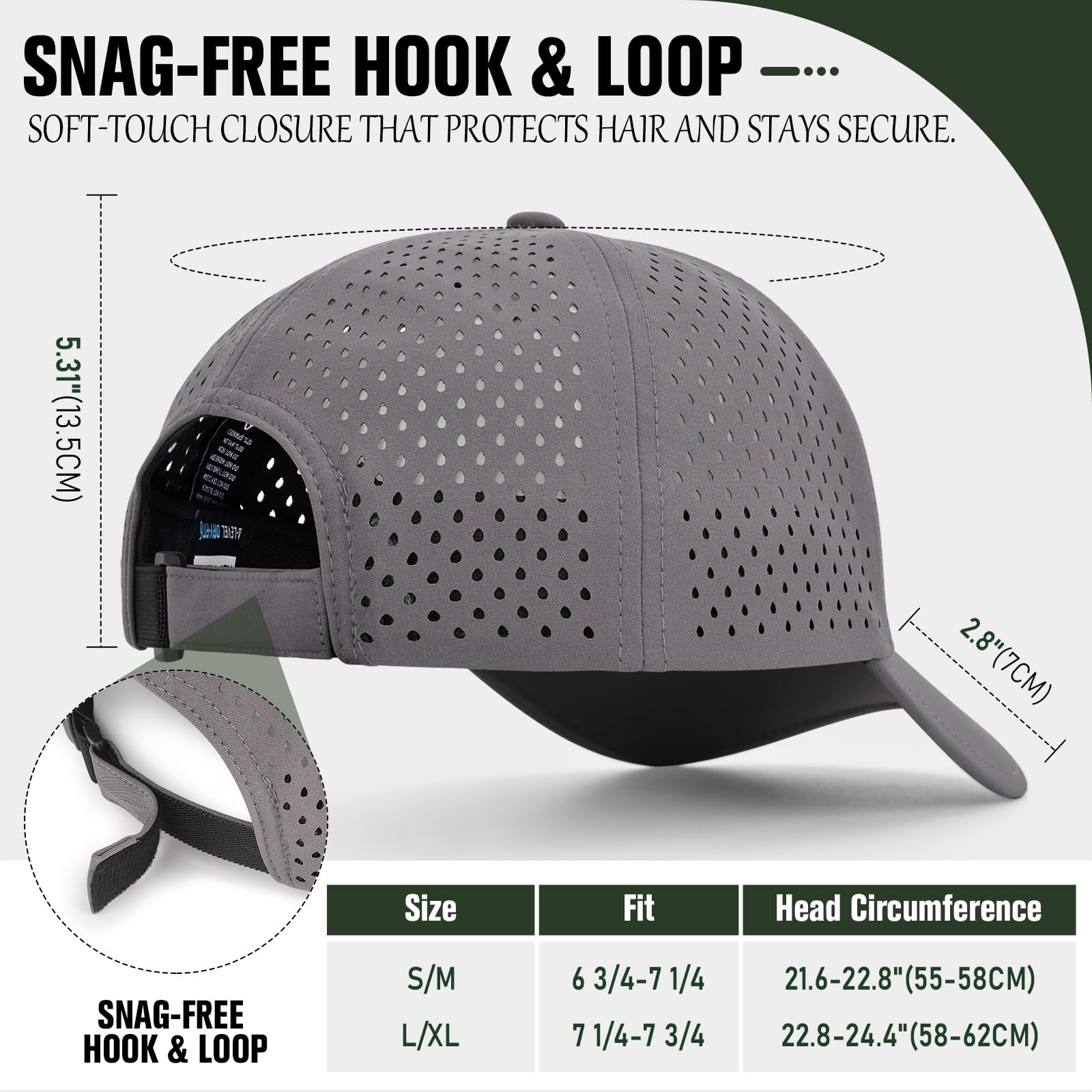 AOPREL Cappello da baseball traspirante in rete cappello da golf ad asciugatura rapida regolabile cappelli da baseball per uomini e donne Sport Running Workout
