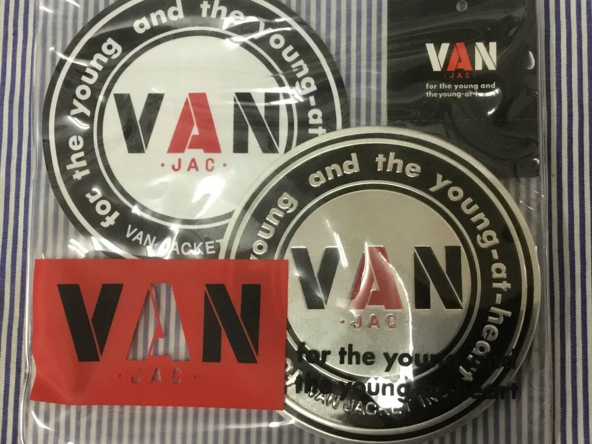 レトロ アイビー VAN JAC ヴァンヂャケットステッカー2枚セット 丸VAN