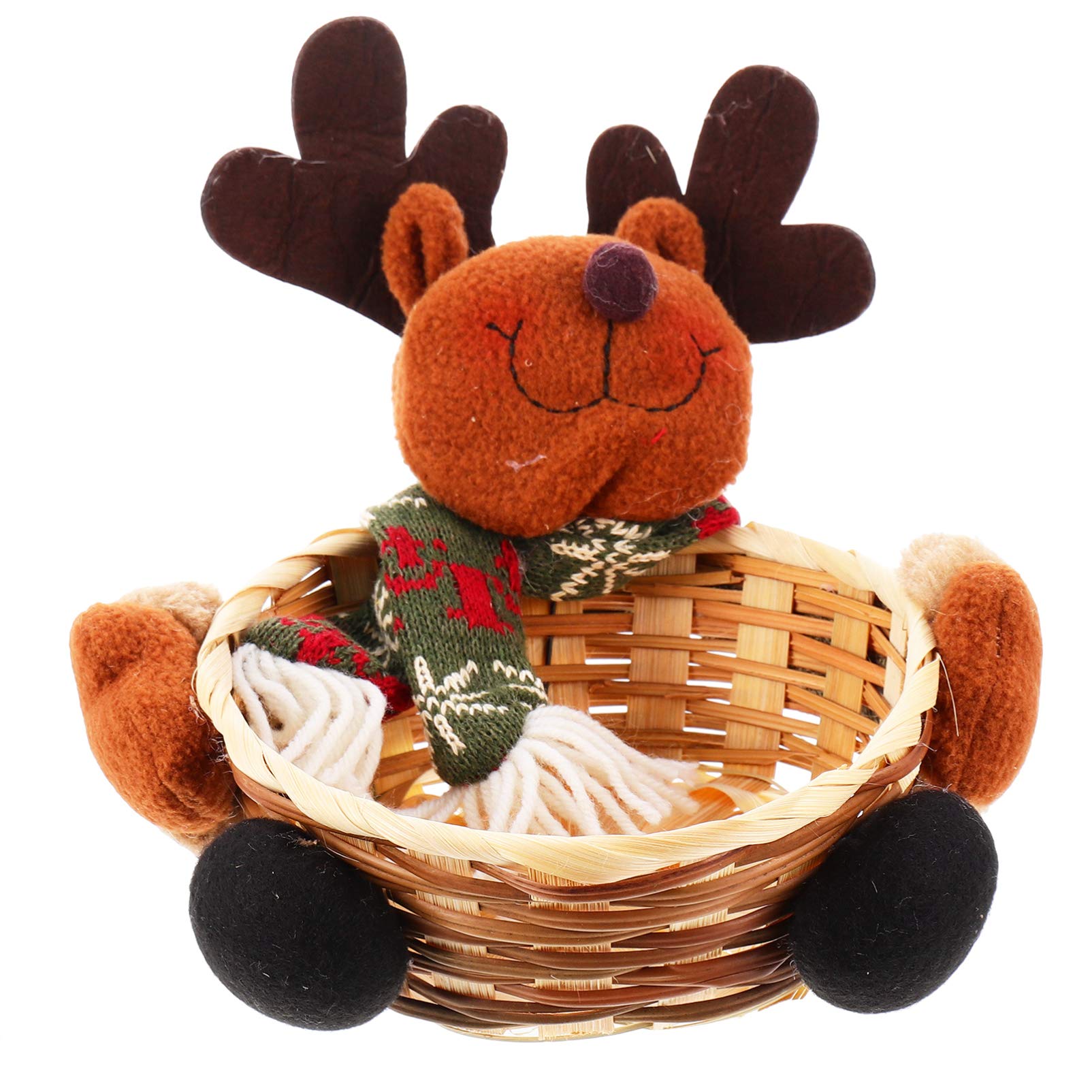 TOYANDONA Christmas Candy Bowl Xmas Candy Storage Basket Storage Holder Table Display for Xmas Holiday Home Party Decoration L