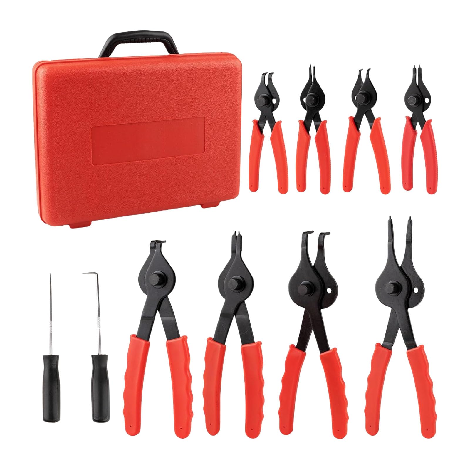 Zxfdsfdbnm Multipurpose Snapping Ringing Pliers Set 10Pcs With Ergonomic Handle For Mechanics And Diyer Projects Auto Maintenance W Internal External Retaining Ringing Pliers