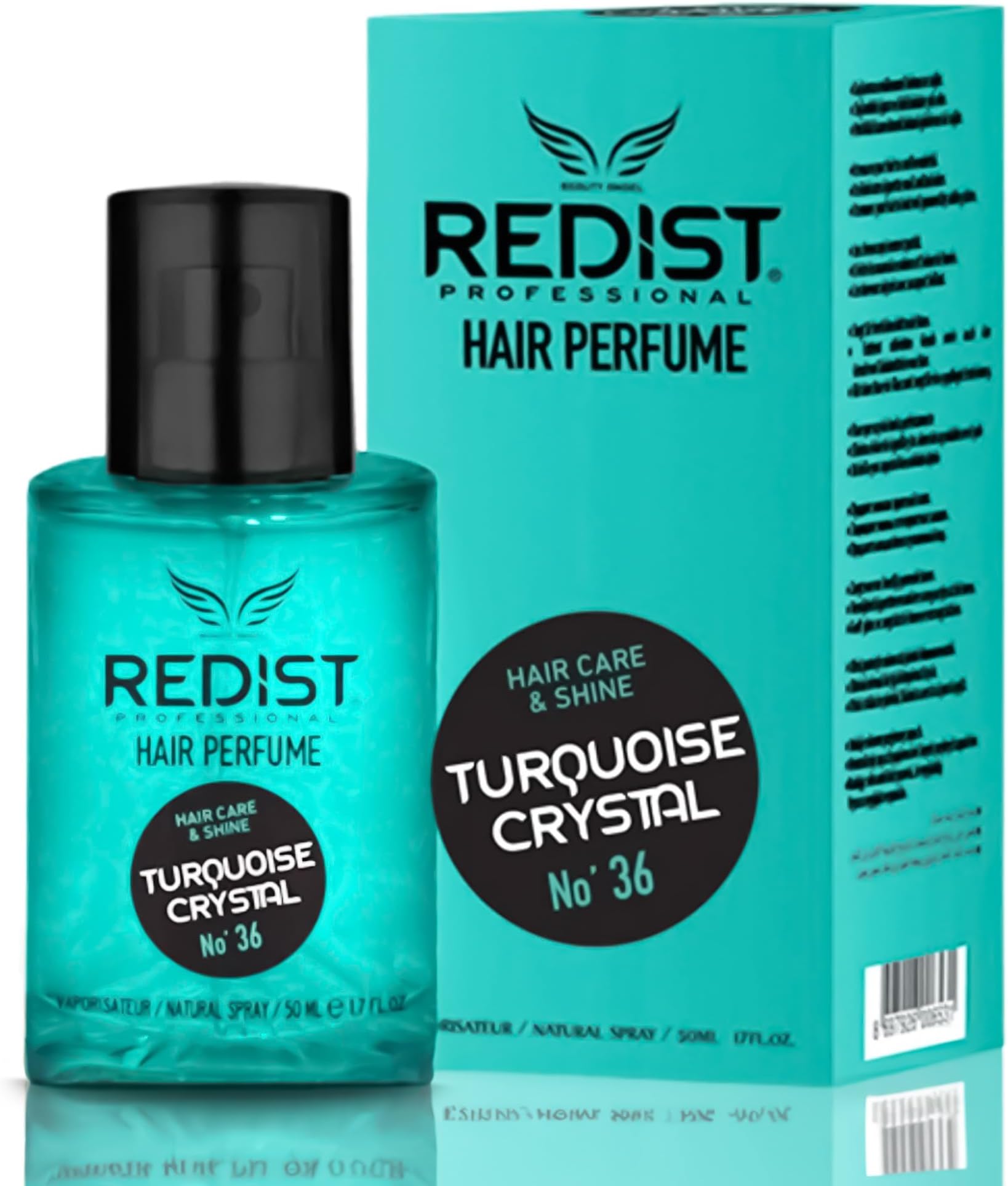 Hair Perfume 50ml โ Miracle, Turquoise Crystal, Sweet Spice, Love Garden, Pink Sugar | Long-Lasting Hair Mist with Shine, Odour Neutraliser & Nourishing Care (Turquoise)