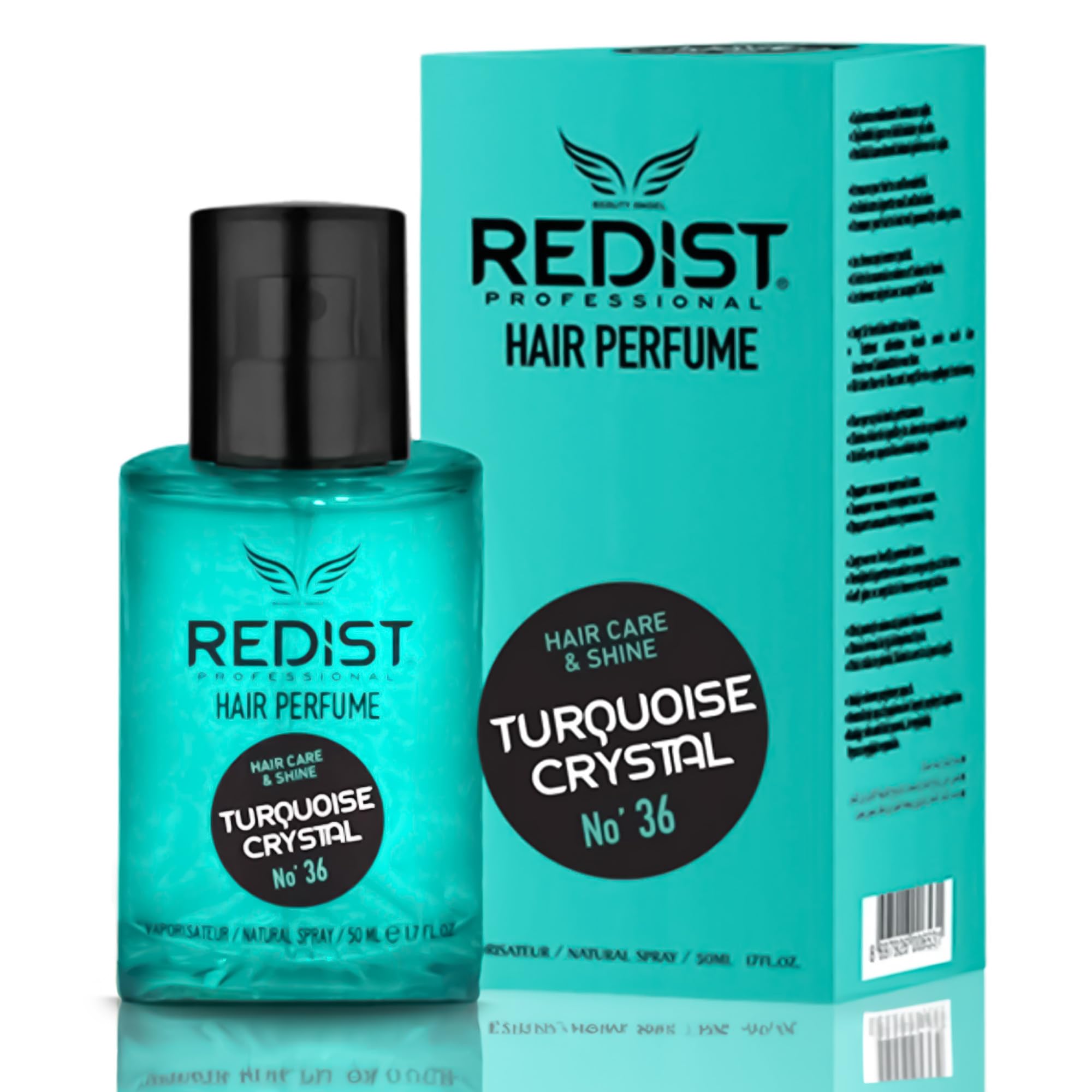 Hair Perfume 50ml – Miracle, Turquoise Crystal, Sweet Spice, Love Garden, Pink Sugar | Long-Lasting Hair Mist with Shine, Odour Neutraliser & Nourishing Care (Turquoise)