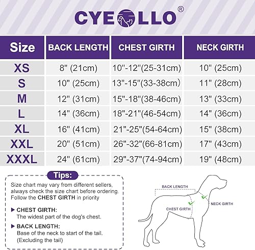 Miniatura 2 de cyeollo Pijama de forro polar para perro, overol térmico para perro, abrigo elástico, ropa cálida para perros de tamaño mediano a grande, color