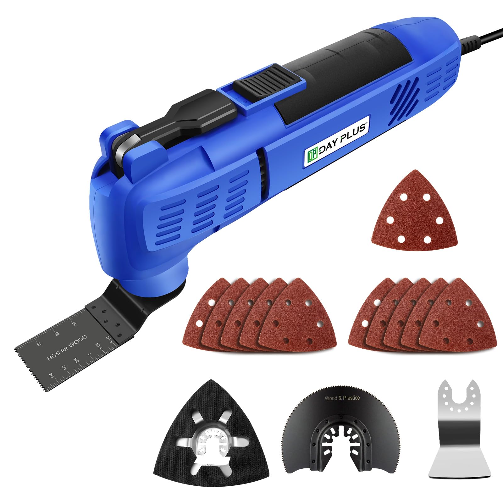 280W 22,000 RPM Oscillating Multi-Tool - Multi-Purpose for Sanding, Cutting, Scraping, Polishing Quick-Change & 3° Oscillation with Blades