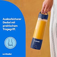 NutriBullet Portable 475ml Smoothie Maker Wireless Akkumulátoros Mini Mixer Kék 5