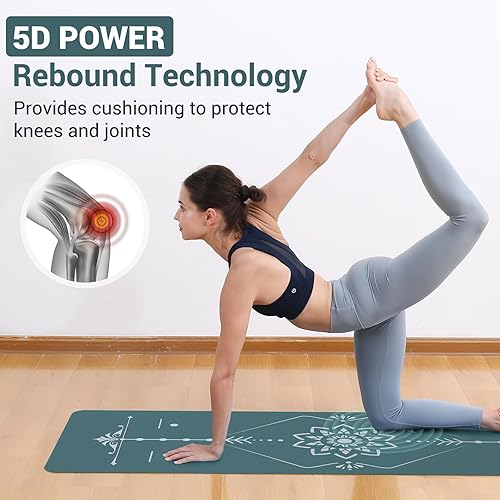 Miniatura 5 de Avoalre Esterilla de yoga plegable  Esterilla de ejercicio antideslizante texturizada  Esterilla de yoga ligera de viaje caliente con bolsa de