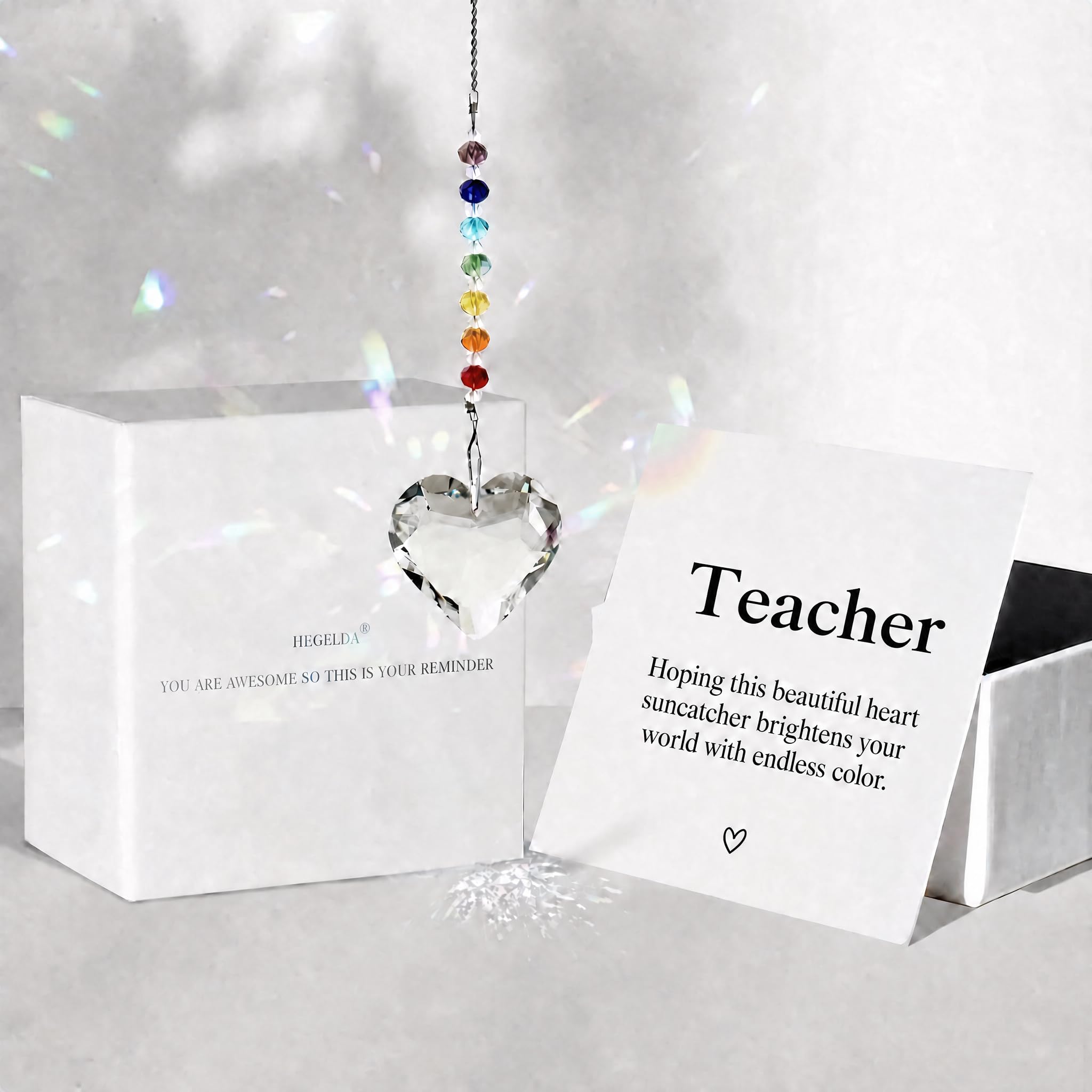 Hegelda Teacher Gifts for Women Crystal Suncatcher Ornaments