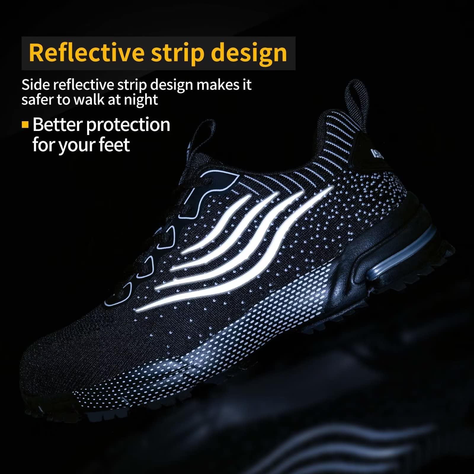 Scarpe Antinfortunistiche Uomo Donna Scarpe da Lavoro Leggere Traspiranti Scarpe da Cantiere con Punta in Acciaio