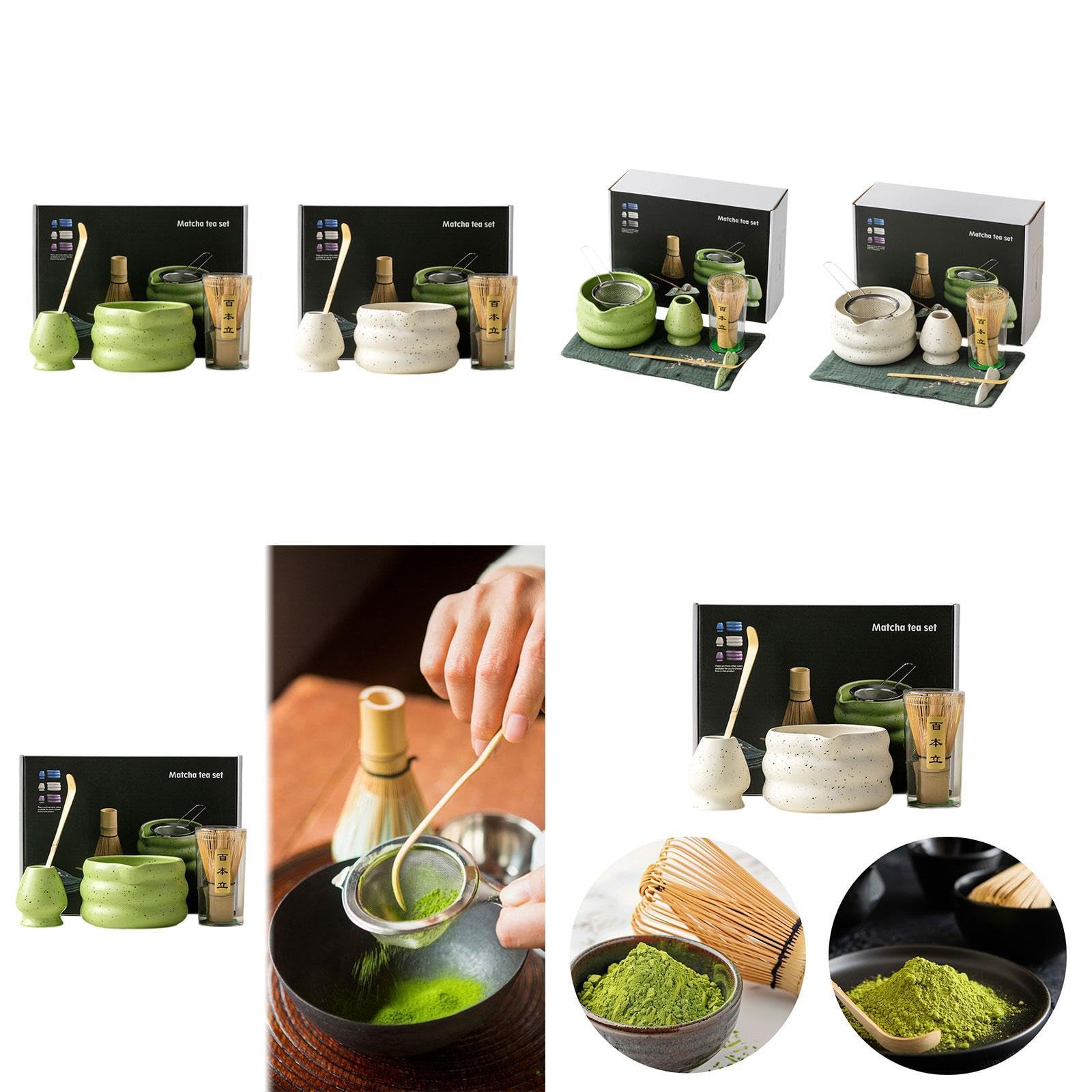 ATORSE™ Matcha Whisk Set Ceramic for Tea Lovers Matcha Gift Tea Ceremony Matcha Bowl Green 4 piecs|Home & Garden|Food & Beverages|Tea