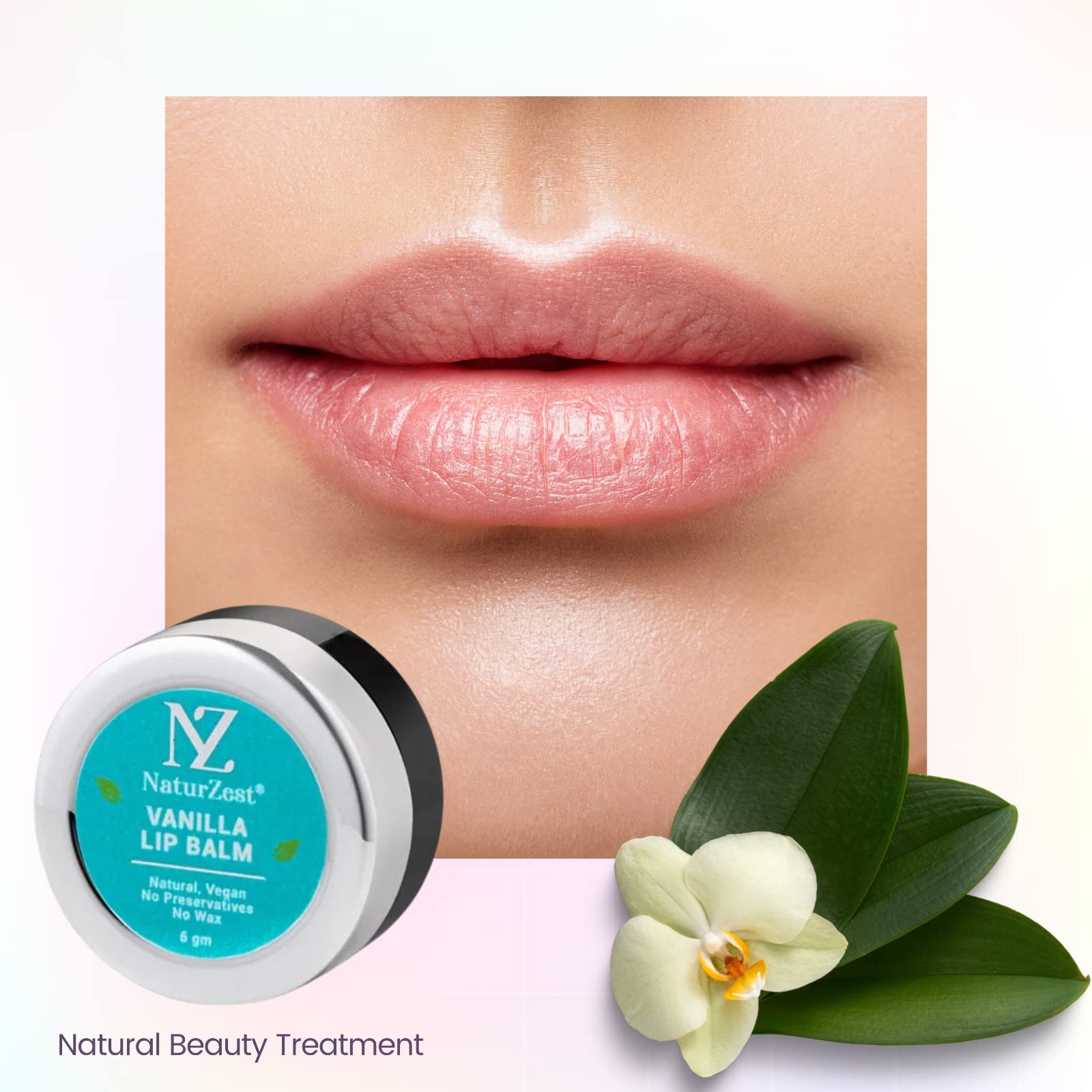 NaturZest Vanilla Lip Balm Moisturizer 100% Natural Treatment Repair Stick for Dry, Chapped & Cracked Lips Care for Men Women Organic Chapstick for Soft Lips | Non-Comedogenic | Vegan | Cruelty-Free 4