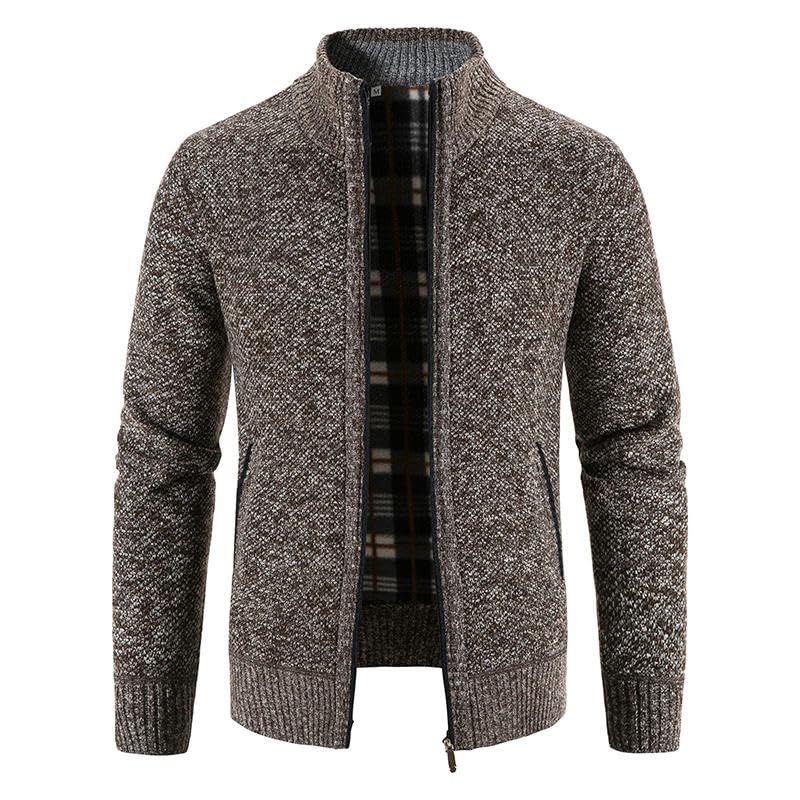 Suéter de punto térmico para hombre que elimina el frío corporal con forro denso 7