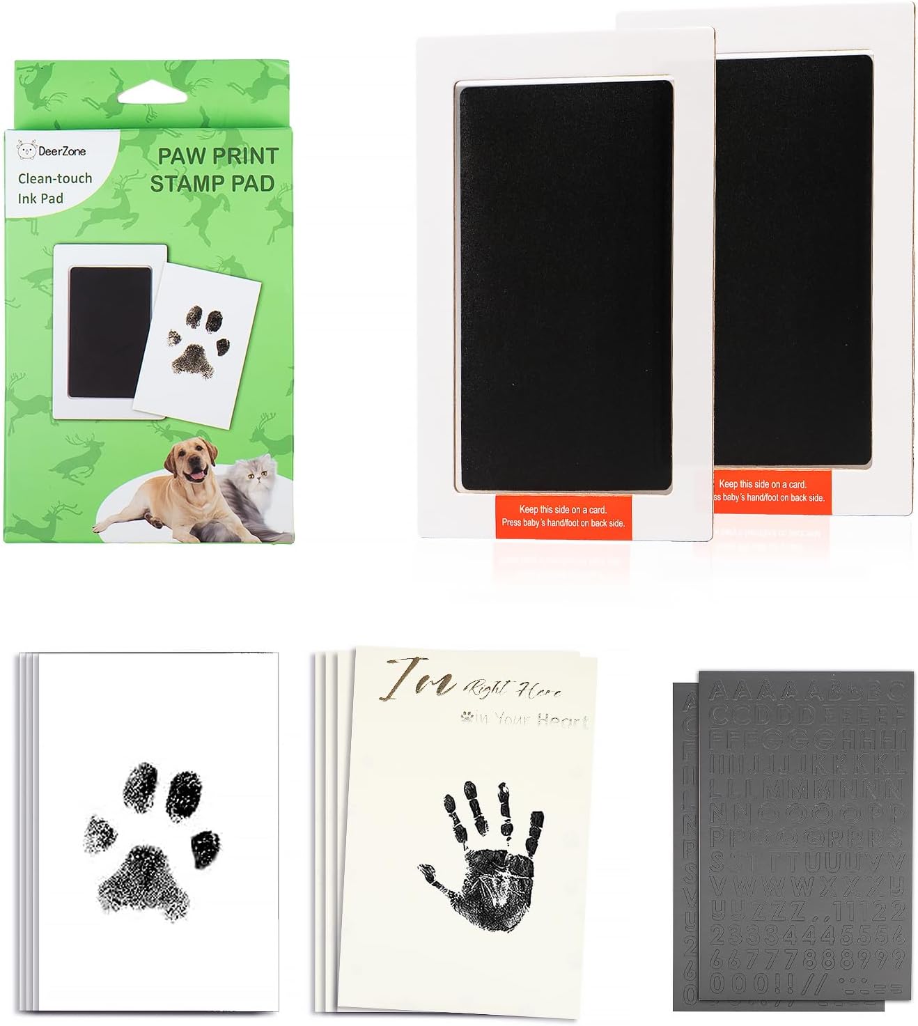 DeerZone Inkless Paw Print Kit,Dog Paw Print Kit,Dog Nose