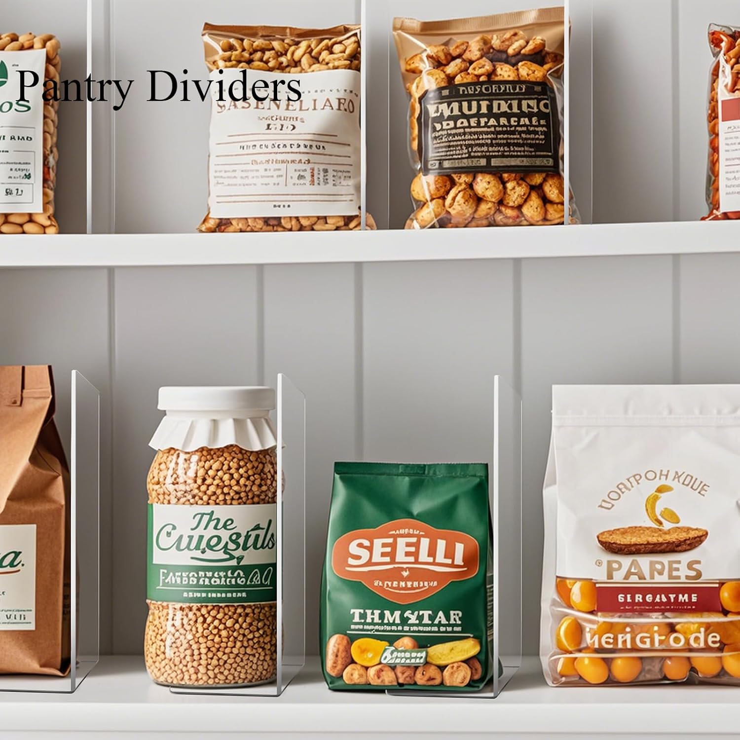 Acrylic Shelf Dividers for Closet Organization: 10" Tall Clear Closet Dividers for Shelves - Free-Standing Shelf Separators for Clothes Sweater Purse