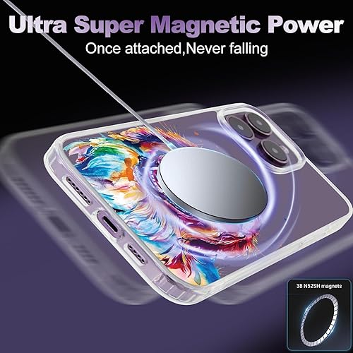 Miniatura 5 de Golden Retriever - Funda para iPhone 12 Pro Max con diseño MagSafe, funda magnética de carga inalámbrica transparente de TPU transparente para