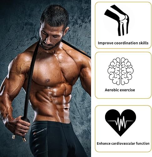 Miniatura 5 de Flow Rope for Fitness High Performance Double Woven Workout Rope Adjustable Flow Jump Rope for Men Women Training Indoor Outdoor Cardio Exercise