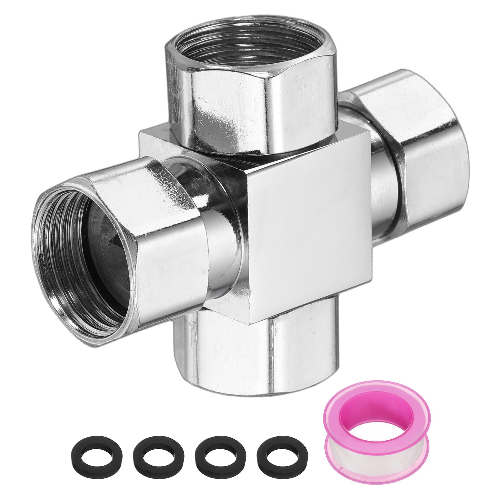 Vanne de dérivation de douche pour installer une douchette de bidet WC, répartiteur 4 voies G1/2