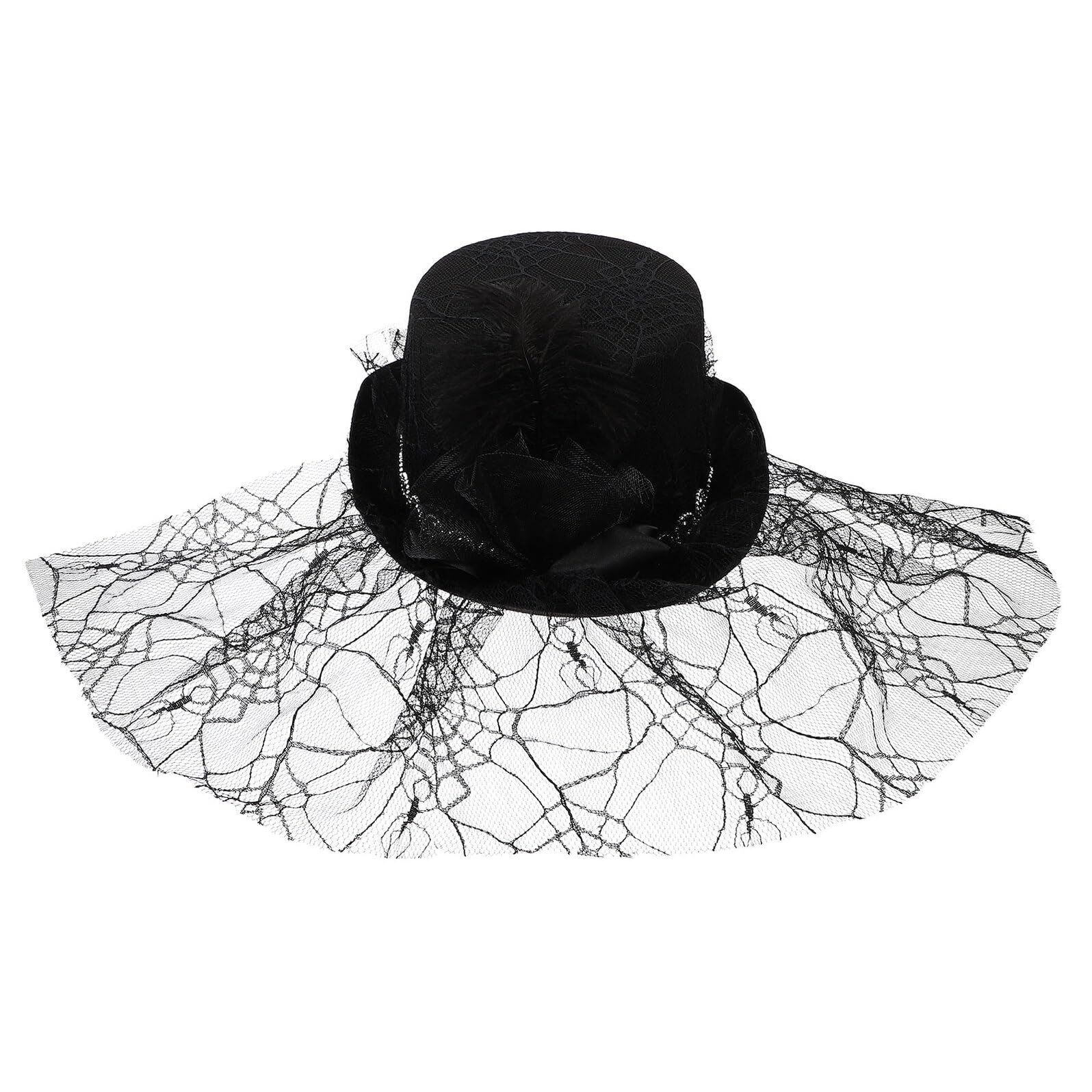 Stage Magician Hat Black Felt for and Performance in Halloween and Illusion Shows