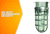 Vista 3 de Woods Luz de seguridad resistente al vandalismo (bombilla incandescente de 150 W) y Lithonia Lighting Incandescent Utility Vapor Tight Wall Mount