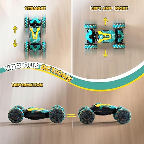 Miniatura 7 de Bubbacare Juguete de auto de acrobacias RC con detección de gestos para niños de 6 a 8 a 12 años, auto de control remoto controlado a mano de 2.4