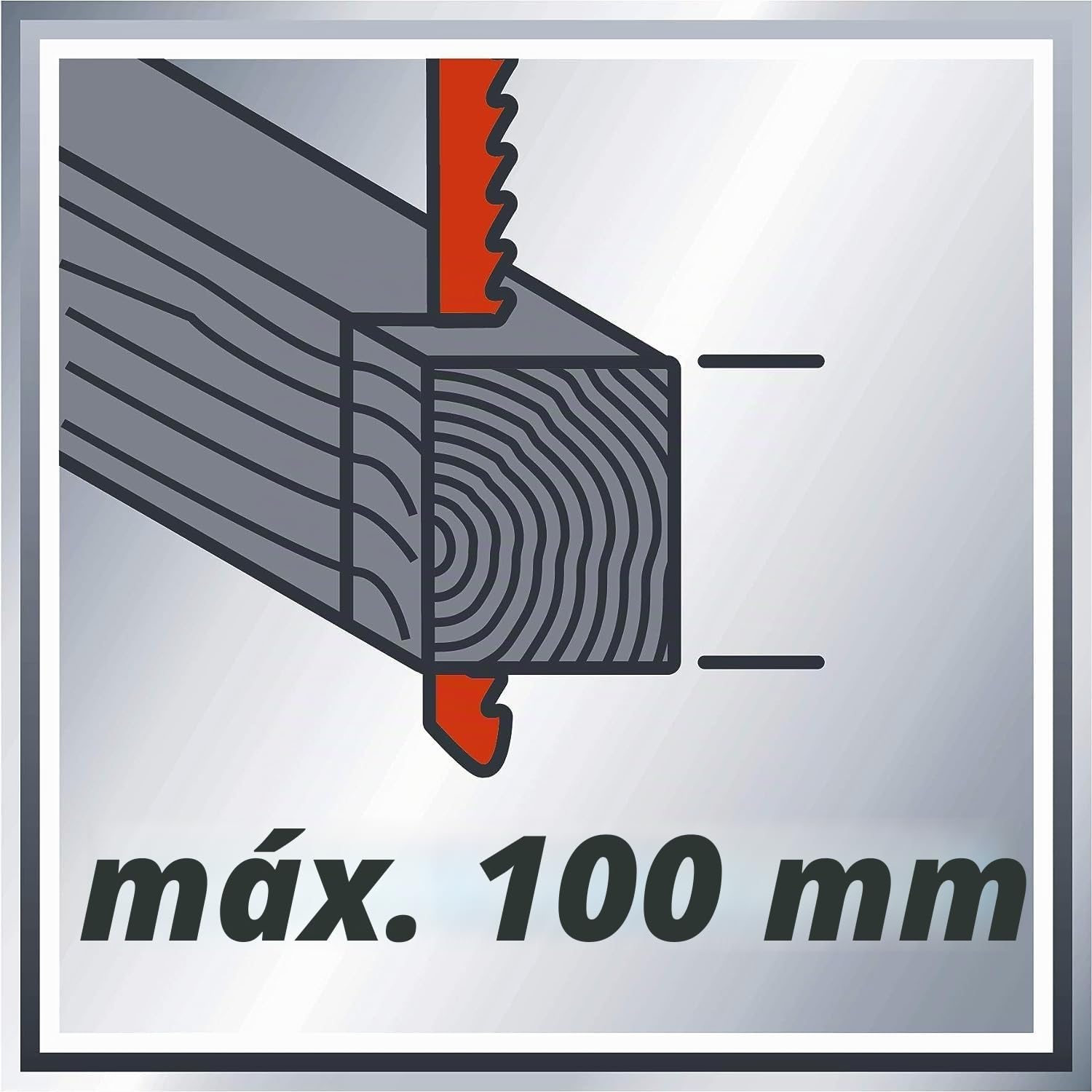 Einhell caladora con cable - TE-JS 100. 750 W, 800-3000 carreras de 1/min, profundidad de corte máx. de 100 mm, función de soplado de polvo, luz LED, incl. maletín de transporte